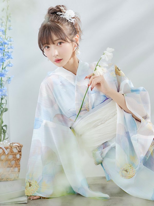 画像13: 【即日発送】アイシーフラワー牡丹浴衣【浴衣３点セット 浴衣/帯/下駄】[YMT]