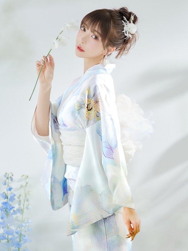 画像3: 【即日発送】アイシーフラワー牡丹浴衣【浴衣３点セット 浴衣/帯/下駄】[YMT]