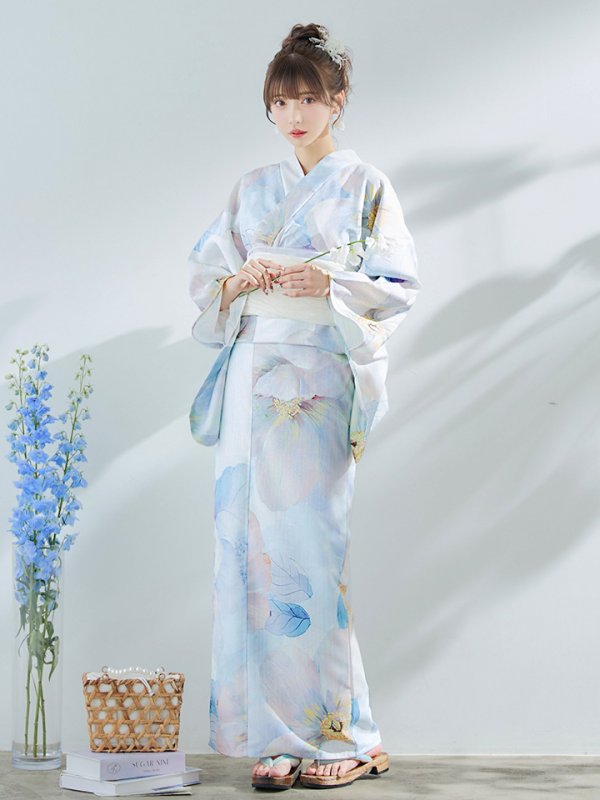 画像5: 【即日発送】アイシーフラワー牡丹浴衣【浴衣３点セット 浴衣/帯/下駄】[YMT]