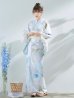 画像5: アイシーフラワー牡丹浴衣【浴衣３点セット 浴衣/帯/下駄】OBI-siwa-200-kj-13-OW / HIMO-900-yn-5-IV / HEKO-800-sb-5-WH / YA-72-kn-W / YA-1081-kj-BL / GETA-01-kj-2-BL / [YMT]
