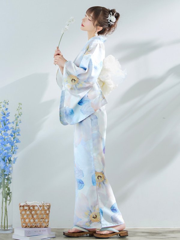 画像6: 【即日発送】アイシーフラワー牡丹浴衣【浴衣３点セット 浴衣/帯/下駄】[YMT]