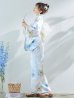 画像6: アイシーフラワー牡丹浴衣【浴衣３点セット 浴衣/帯/下駄】OBI-siwa-200-kj-13-OW / HIMO-900-yn-5-IV / HEKO-800-sb-5-WH / YA-72-kn-W / YA-1081-kj-BL / GETA-01-kj-2-BL / [YMT]
