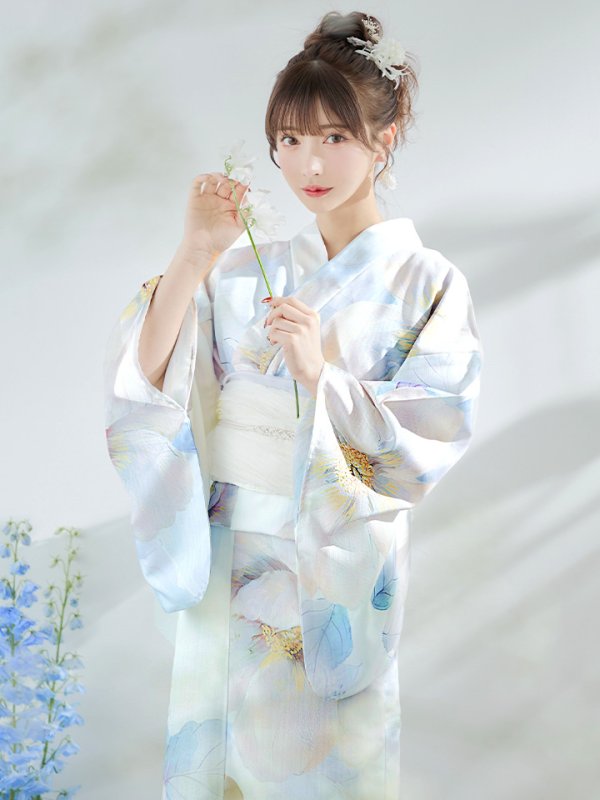 画像7: 【即日発送】アイシーフラワー牡丹浴衣【浴衣３点セット 浴衣/帯/下駄】[YMT]