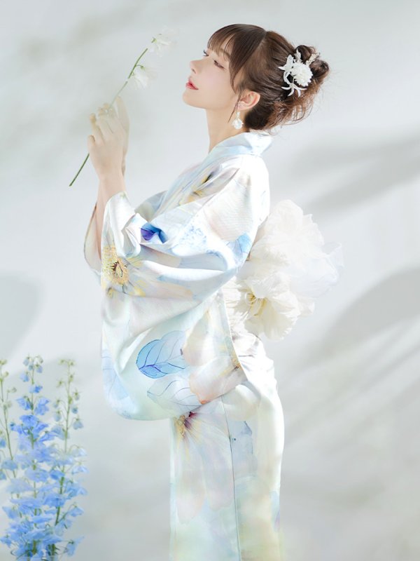 画像8: 【即日発送】アイシーフラワー牡丹浴衣【浴衣３点セット 浴衣/帯/下駄】[YMT]