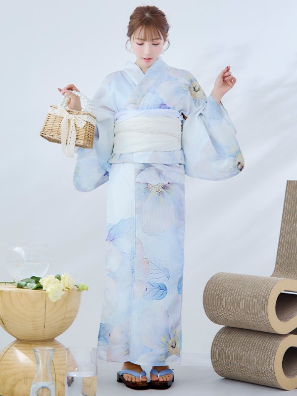 画像4: 【即日発送】アイシーフラワー牡丹浴衣【浴衣３点セット 浴衣/帯/下駄】[YMT]