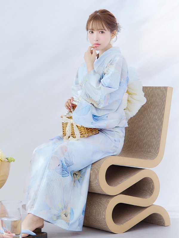 画像9: 【即日発送】アイシーフラワー牡丹浴衣【浴衣３点セット 浴衣/帯/下駄】[YMT]