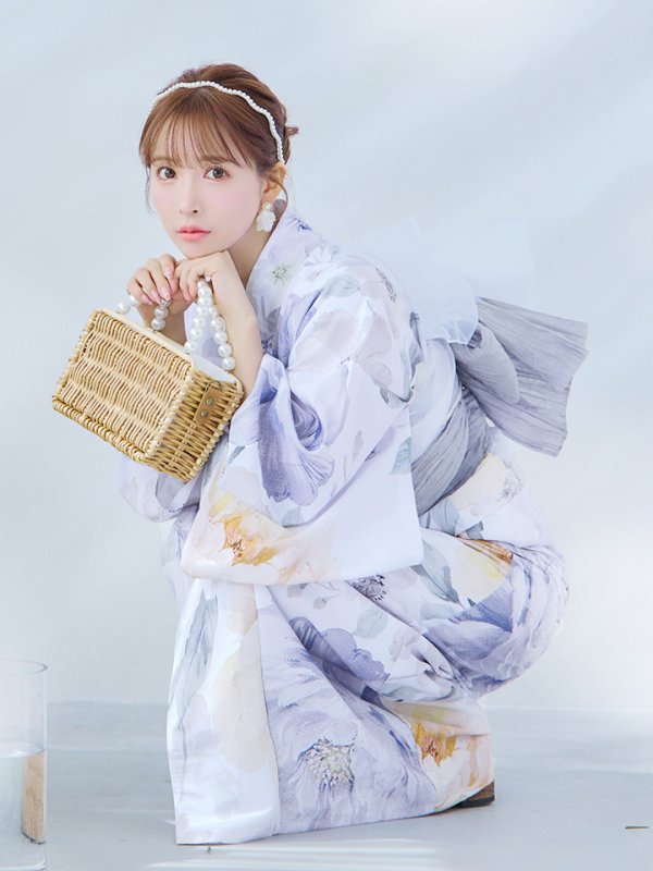 画像11: 【即日発送】シャーベットフラワー牡丹浴衣【浴衣３点セット 浴衣/帯/下駄】[YMT]