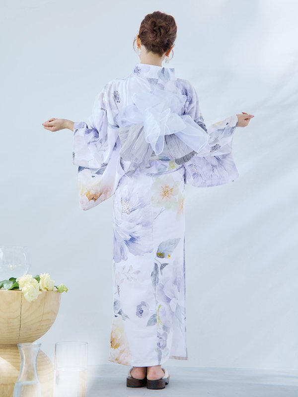 画像13: 【即日発送】シャーベットフラワー牡丹浴衣【浴衣３点セット 浴衣/帯/下駄】[YMT]