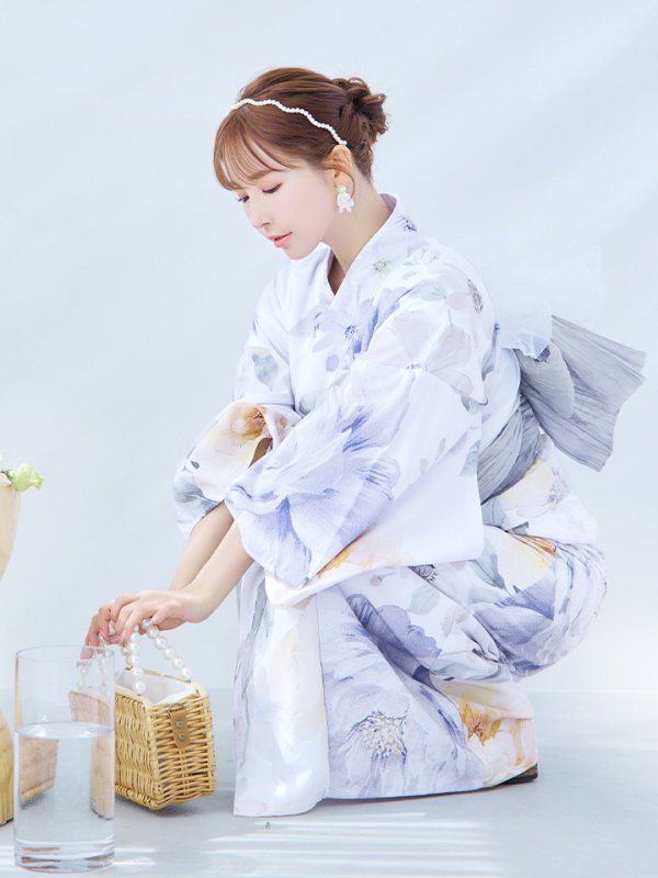 画像3: 【即日発送】シャーベットフラワー牡丹浴衣【浴衣３点セット 浴衣/帯/下駄】[YMT]