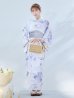 画像4: 【即日発送】シャーベットフラワー牡丹浴衣【浴衣３点セット 浴衣/帯/下駄】OBI-g-500-kj-8-GY / HIMO-900-yn-5-IV / HEKO-800-sb-5-WH / YA-1079-kj-6-W / GETA-01-kj-3-IV/ [YMT]