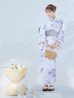 画像9: 【即日発送】シャーベットフラワー牡丹浴衣【浴衣３点セット 浴衣/帯/下駄】OBI-g-500-kj-8-GY / HIMO-900-yn-5-IV / HEKO-800-sb-5-WH / YA-1079-kj-6-W / GETA-01-kj-3-IV/ [YMT]
