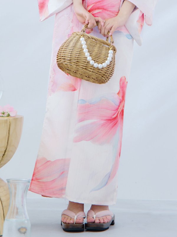 画像18: 【即日発送】ニュアンスピンク金魚浴衣【浴衣３点セット 浴衣/帯/下駄】[YMT]