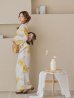 画像9: 【即日発送！】グレージュ×イエローフラワー浴衣 OBI-hira-100-ok-2-BRxBE / HIMO-900-yn-7-MOC / HEKO-800-sb-3-BR / YA-597-kj-BR / GETA-01-kj-6-MUS/  [YMT]