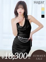 【サマーセール開催中！! 】XSサイズあり【PURESS/ピュアレス】 アシンメトリー/ ドレープショルダー/ ビジュー/ ベルトチェーン/ タイト/ ミニドレス/ キャバドレス[OF5]