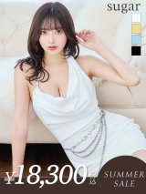【サマーセール開催中！! 】XSサイズあり【PURESS/ピュアレス】 アシンメトリー/ ドレープショルダー/ ビジュー/ ベルトチェーン/ タイト/ ミニドレス/ キャバドレス[OF5]