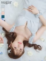 XSサイズあり【PURESS/ピュアレス】デザインショルダー/ バストタック/ チェーン/ ビジュー/ セパレート/ タイト/ マイクロミニ/ ミニドレス/ キャバドレス[OF5]