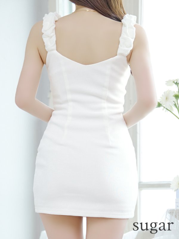 画像12: XSサイズあり【PURESS/ピュアレス】バタフライチャーム/ ビックビジュー/ デザインショルダー/ ノースリーブ/ タイト/ マイクロミニ/ ミニドレス/ キャバドレス[OF5]