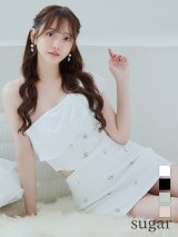 XSサイズあり【PURESS/ピュアレス】ビックリボン/ ワンショルダー/ ビジュー/ セパレード/ タイト/ マイクロミニ/ ミニドレス/ キャバドレス[OF5]
