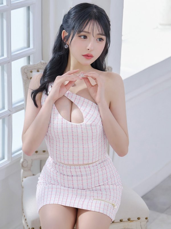 画像11: XSサイズあり【PURESS/ピュアレス】ワンショルダー/ パール/ バストカットデザイン/ マイクロミニ/ タイト/ ミニドレス/ キャバドレス[OF5]