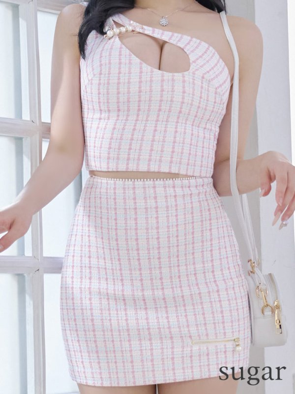 画像13: XSサイズあり【PURESS/ピュアレス】ワンショルダー/ パール/ バストカットデザイン/ マイクロミニ/ タイト/ ミニドレス/ キャバドレス[OF5]