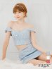 画像6: XSサイズあり【PURESS/ピュアレス】チェーンショルダー/ ボタン/ チャーム/ オフショルダー/ セパレート/ フレア/ マイクロミニ/ ミニドレス/ キャバドレス[OF5]