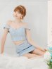 画像8: XSサイズあり【PURESS/ピュアレス】チェーンショルダー/ ボタン/ チャーム/ オフショルダー/ セパレート/ フレア/ マイクロミニ/ ミニドレス/ キャバドレス[OF5]