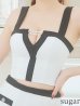 画像11: XSサイズあり【PURESS/ピュアレス】 セットアップ/ バイカラー/ フリル/ ノースリーブ/ フレア/ マイクロミニドレス/ キャバドレス[OF5]