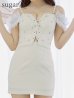 画像26: 【羽澄まり/関西コレクション着用】XSサイズあり【PURESS/ピュアレス】バストレースアップ/ オフショルダー/ パール/ ビジュー/ マイクロミニ/ ミニドレス/ キャバドレス[OF5]