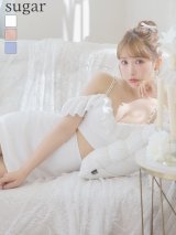 XSサイズあり【PURESS/ピュアレス】アッパーフリルデザイン/ パールショルダー/ バックリボン/ セパレート/ フレア/ マイクロミニ/ ミニドレス/ キャバドレス[OF5]