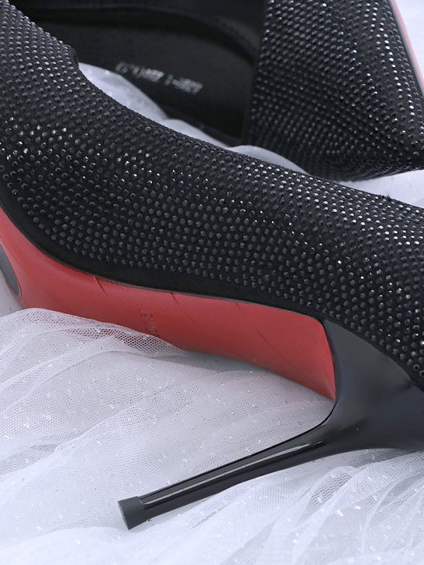 画像4: 【SALE】【COMEX】 2color/ 9cmヒール/ ラメ/ ラインストーン/ 極細ピンヒール/ ポインテッドトゥ/ ハイヒール/ パンプス[OF02]