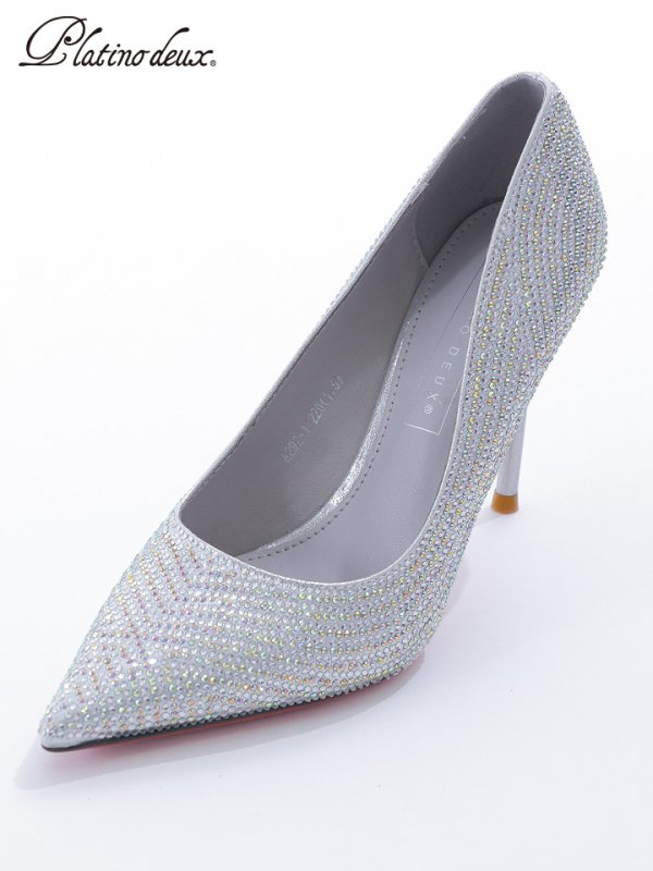 画像14: 【SALE】【COMEX】 2color/ 9cmヒール/ ラメ/ ラインストーン/ 極細ピンヒール/ ポインテッドトゥ/ ハイヒール/ パンプス[OF02]