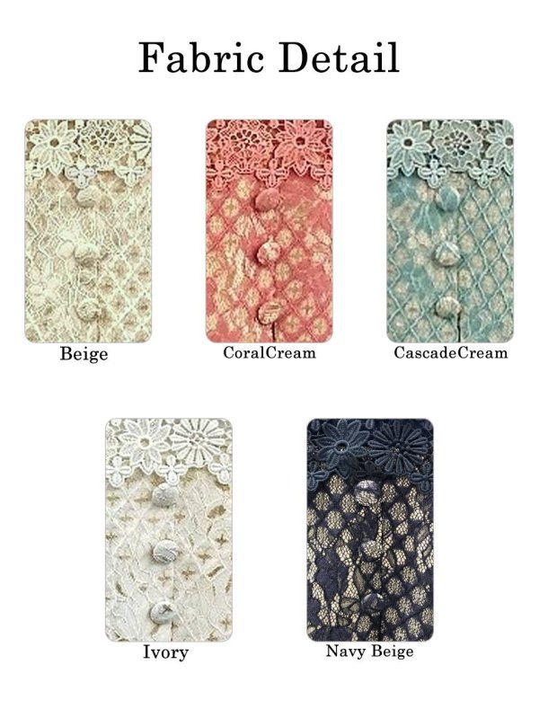 画像32: XS-Lサイズあり【Donia Quinn / ドニアクイーン】 総レース/ バストカット/ 袖あり/ パフスリーブ/ ボタンデザイン/ ボックスプリーツ/ ミニドレス/ キャバドレス[OF05]