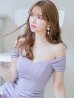 画像8: XSサイズあり【Donia Quinn / ドニアクイーン】 オフショルダー/ マーメイド/ ラメ/ ハートカット/ タック/ 裾フリル/ ミニドレス/ キャバドレス[OF05]
