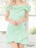 画像26: XS-Lサイズあり【Donia Quinn / ドニアクイーン】 フリル/ タック/ オフショルダー/ タイト/ ミニドレス/ キャバドレス[OF05]