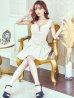画像20: XSサイズあり【Donia Quinn / ドニアクイーン】フラワージャガード/ ボックスプリーツ/ ワンカラー/ ノースリーブ/ Aライン/ ミニドレス/ キャバドレス[OF05]