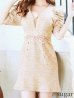 画像18: XS-Lサイズあり【Donia Quinn / ドニアクイーン】 ツイード/ フラワーレース/ 袖あり/ パフスリーブ/ バストカット/ ボックスプリーツ/ ミニドレス/ キャバドレス[OF05]
