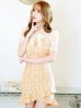 画像2: XS-Lサイズあり【Donia Quinn / ドニアクイーン】 リボンネック/  チェックツイード/ 半袖/ 袖あり/ パフスリーブ/ レース切替/ マーメイド/ ミニドレス/ キャバドレス[OF05] (2)