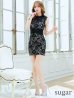画像28: XS-Lサイズあり【Donia Quinn / ドニアクイーン】 レース/ ノースリーブ/ ハイネック/ タック/ タイト/ ミニドレス/ キャバドレス[OF05]