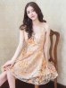 画像13: XS-Lサイズあり【Donia Quinn / ドニアクイーン】 立体フラワー/ ノースリーブ/ シアー/ ストレッチ/ Aライン/ フレア/ ミニドレス/ キャバドレス[OF05]