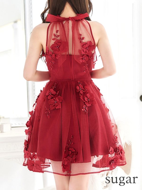 ダークレッド モデル:ゆめ 身長:160cm 着用サイズ:8号(Sサイズ)