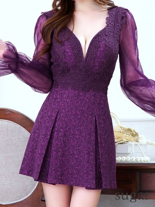 バーガンディー モデル:ゆめ 身長:160cm 着用サイズ:Sサイズ