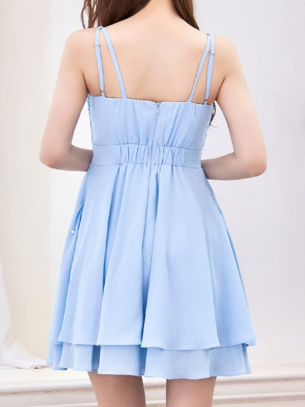 パウダーブルー モデル：ゆめ　身長：160cm：8号(Sサイズ)