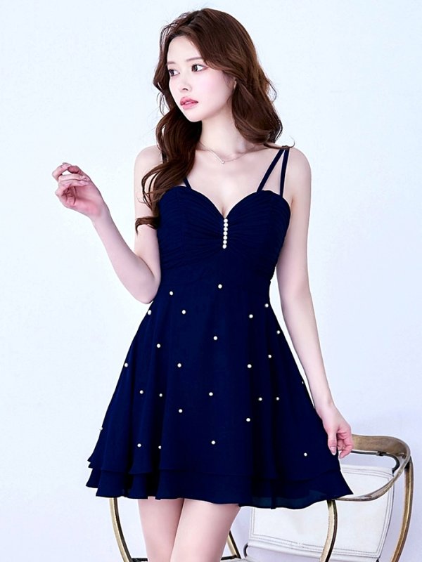 ネイビー　モデル：ゆめ　身長：160cm：8号(Sサイズ)