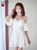 アイボリー　モデル：真優川咲　身長：158cm　着用サイズ：8号(Sサイズ)