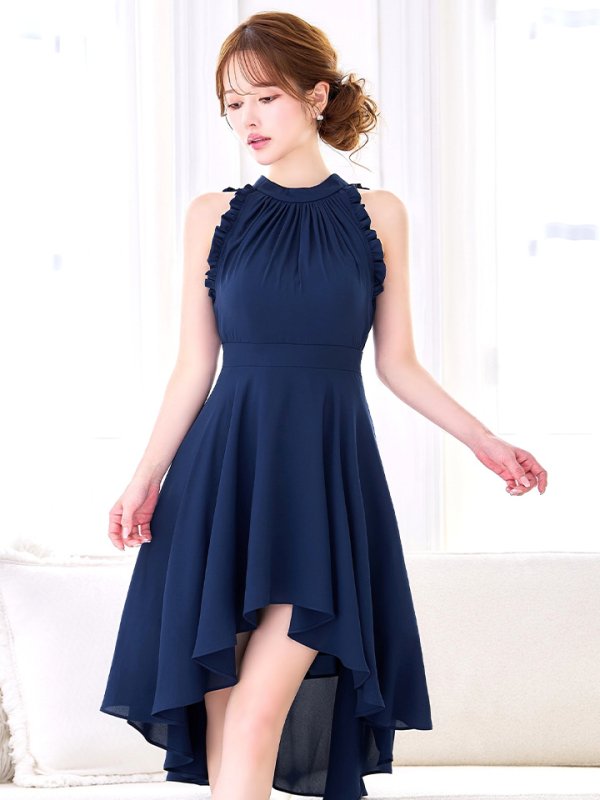 ネイビー　モデル：ゆめ　身長：160cm　着用サイズ：8号(Sサイズ)