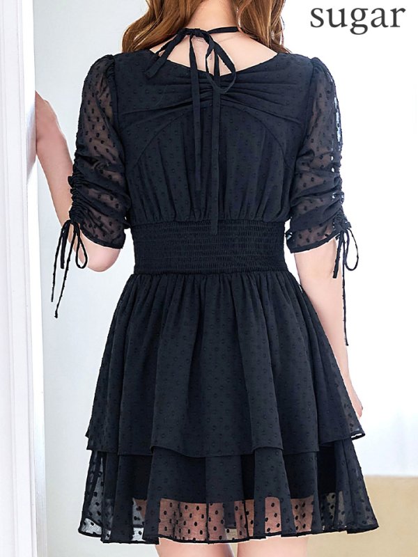 ブラック モデル：ゆめ　身長：160cm　着用サイズ：7号(Sサイズ)