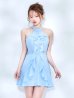 パウダーブルー　モデル：ゆめ　身長：160cm　着用サイズ：8号(Sサイズ)