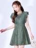 ダスティグリーン	モデル：ゆめ　身長：160cm　着用サイズ：8号(Sサイズ)
