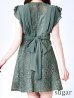 ダスティグリーン	モデル：ゆめ　身長：160cm　着用サイズ：8号(Sサイズ)