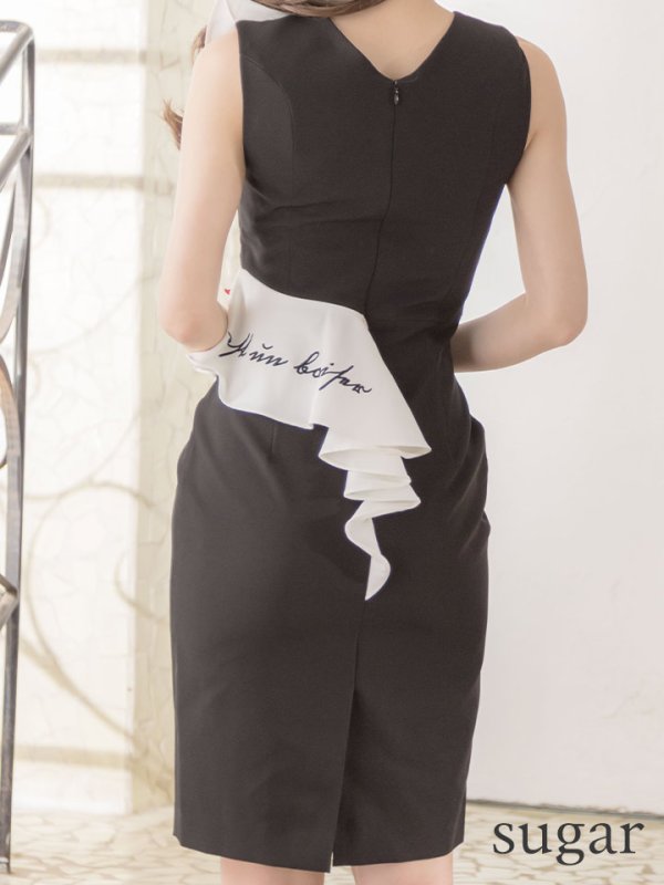 画像11: 【VELIQUE/ヴェリーク】フリル/ フラワー/ タイト /膝丈/ ワンピース/ キャバドレス【HC02】